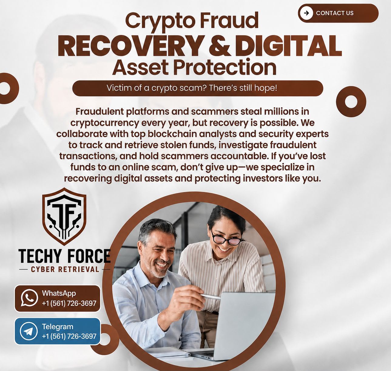 BEST CRYPTO / BITCOIN RECOVERY COMPANY / SERVICES - Hire TECHY FORCE CYBER RETRIEVAL